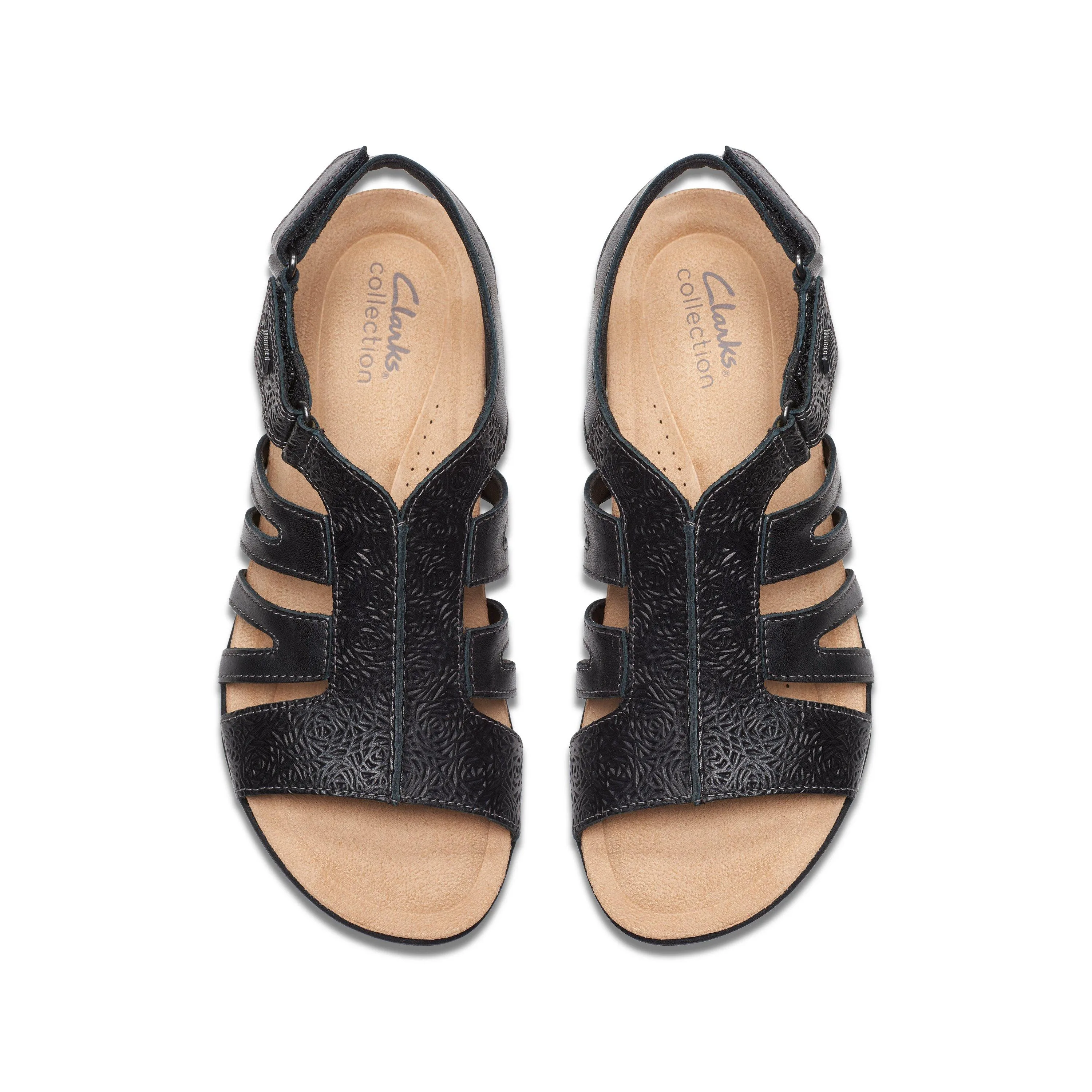 Clarks April Belle in Black Leather