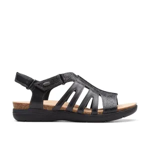 Clarks April Belle in Black Leather