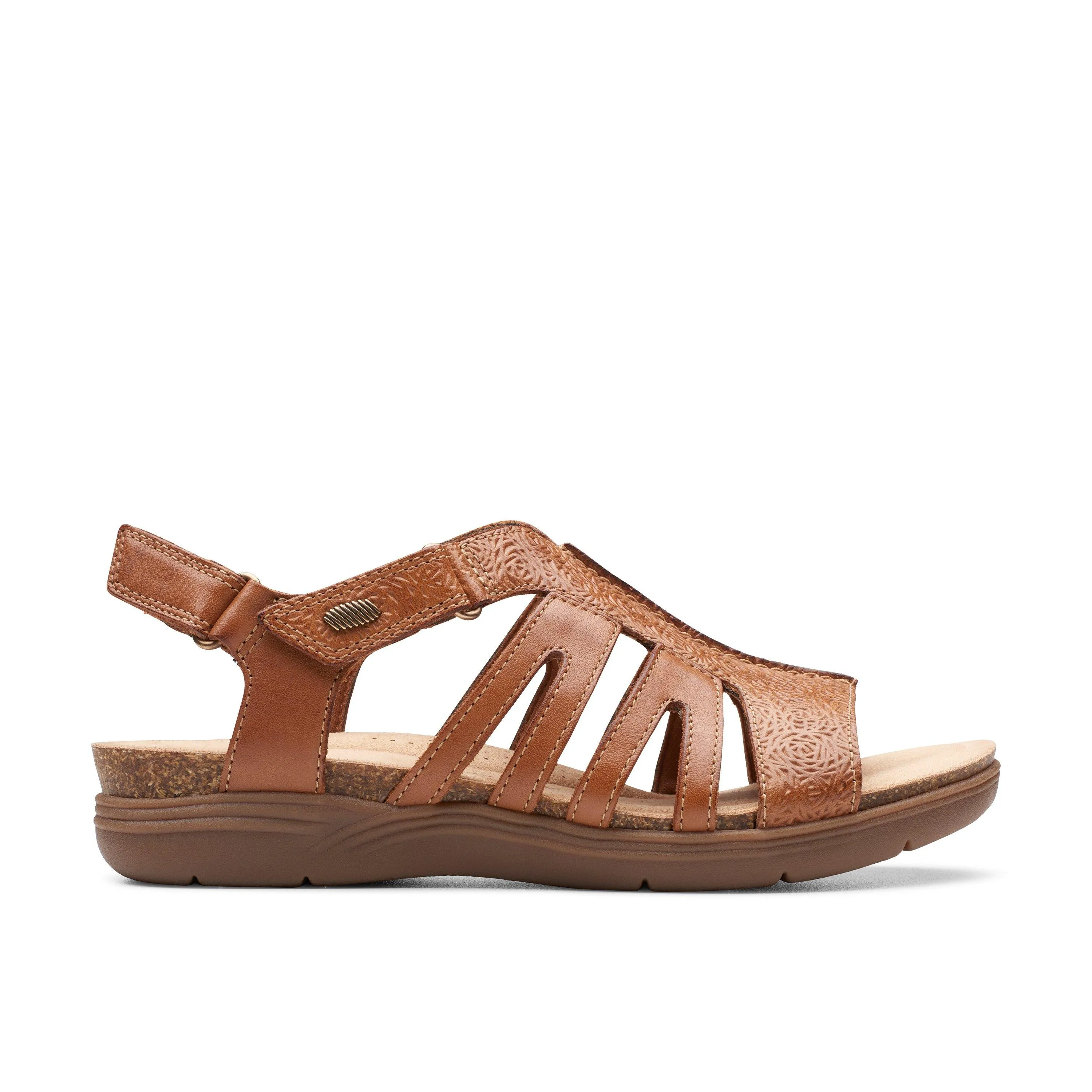 Clarks April Belle in Brown Leather