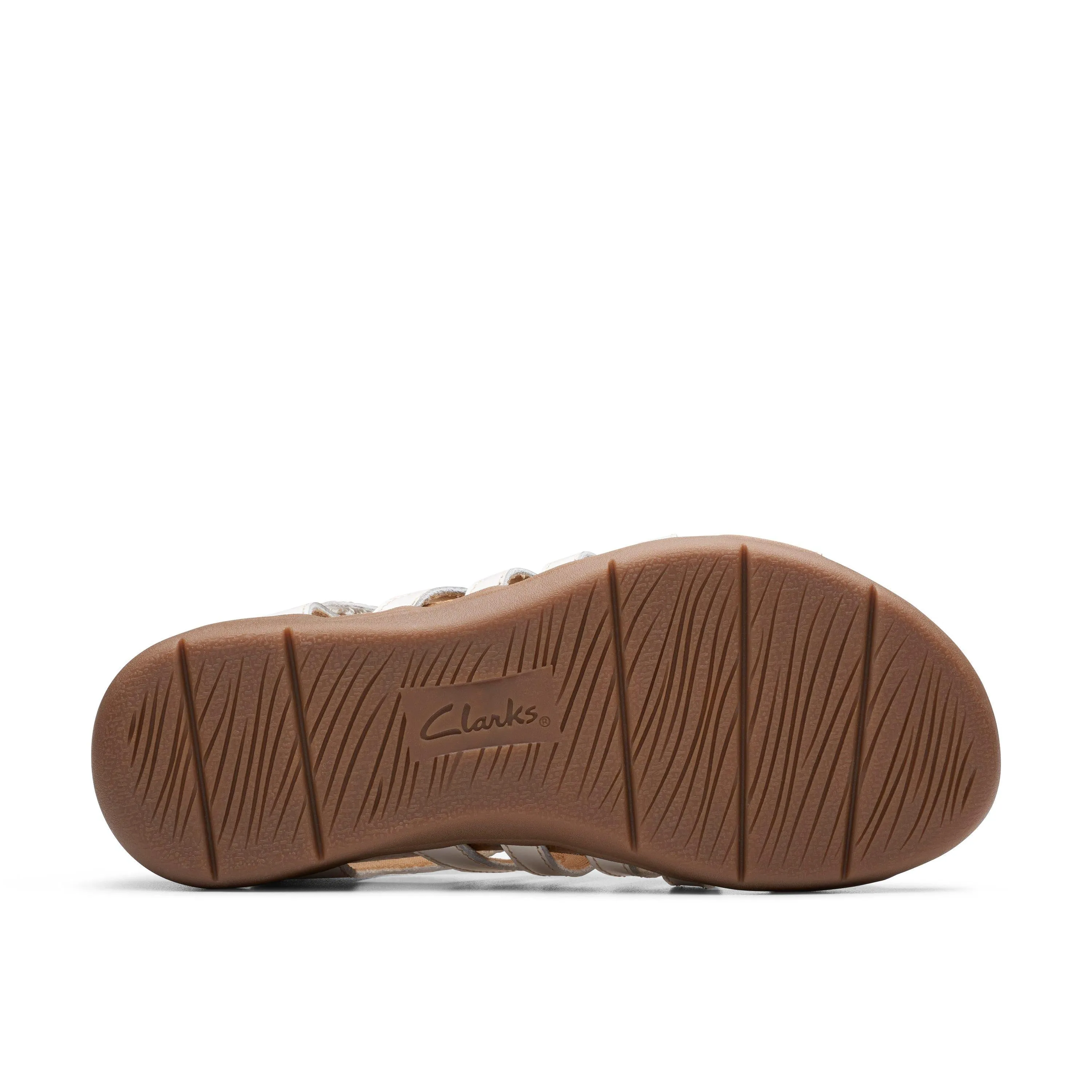 Clarks April Belle in White Leather