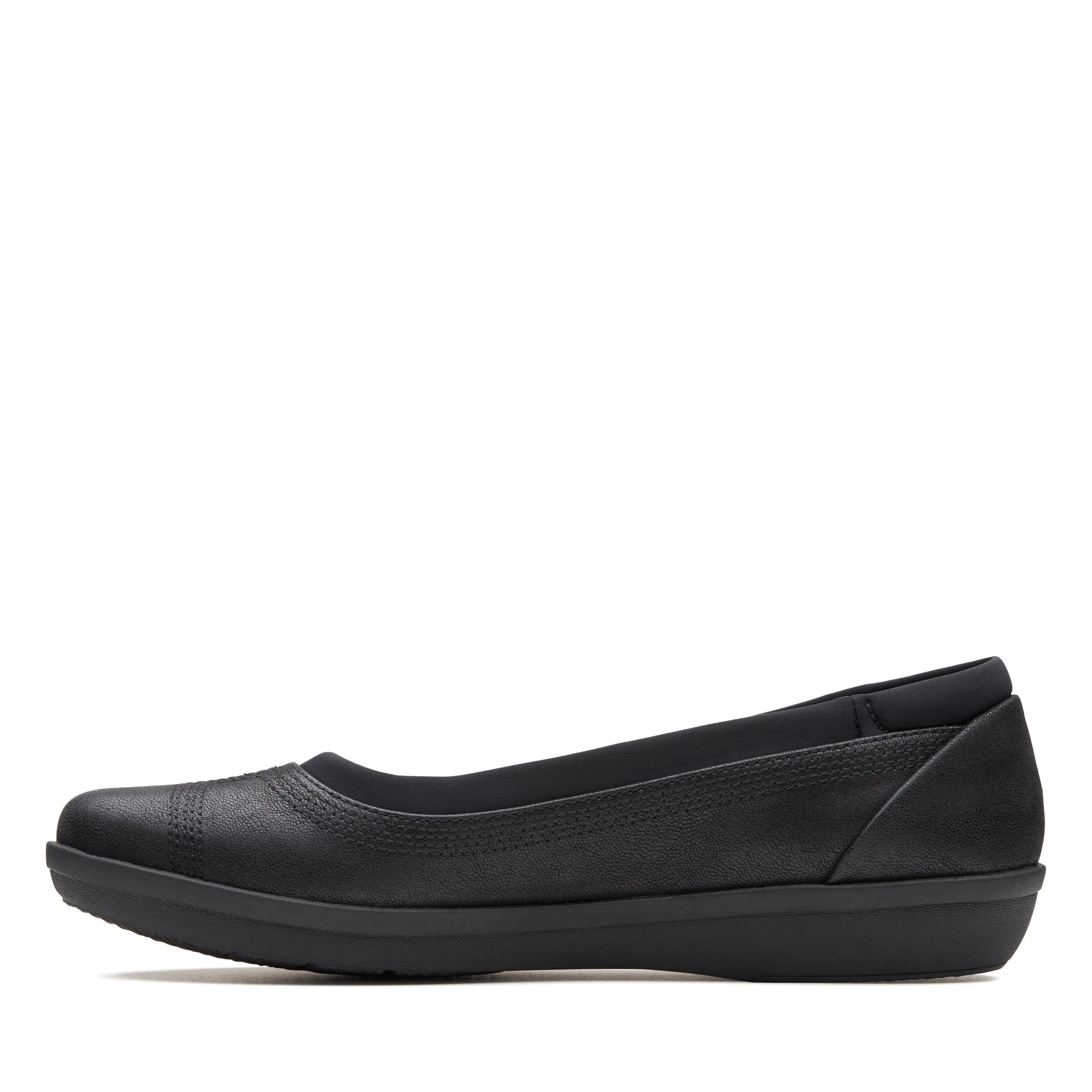 Clarks Ayla Low in Black Textile