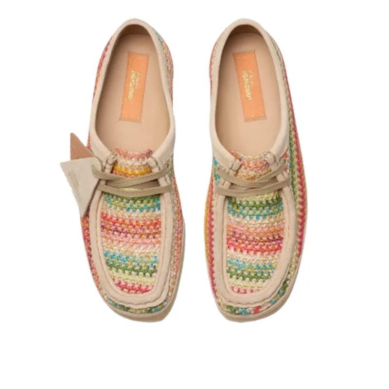 Clarks Women Wallabee Multicolour Raffia 2618170