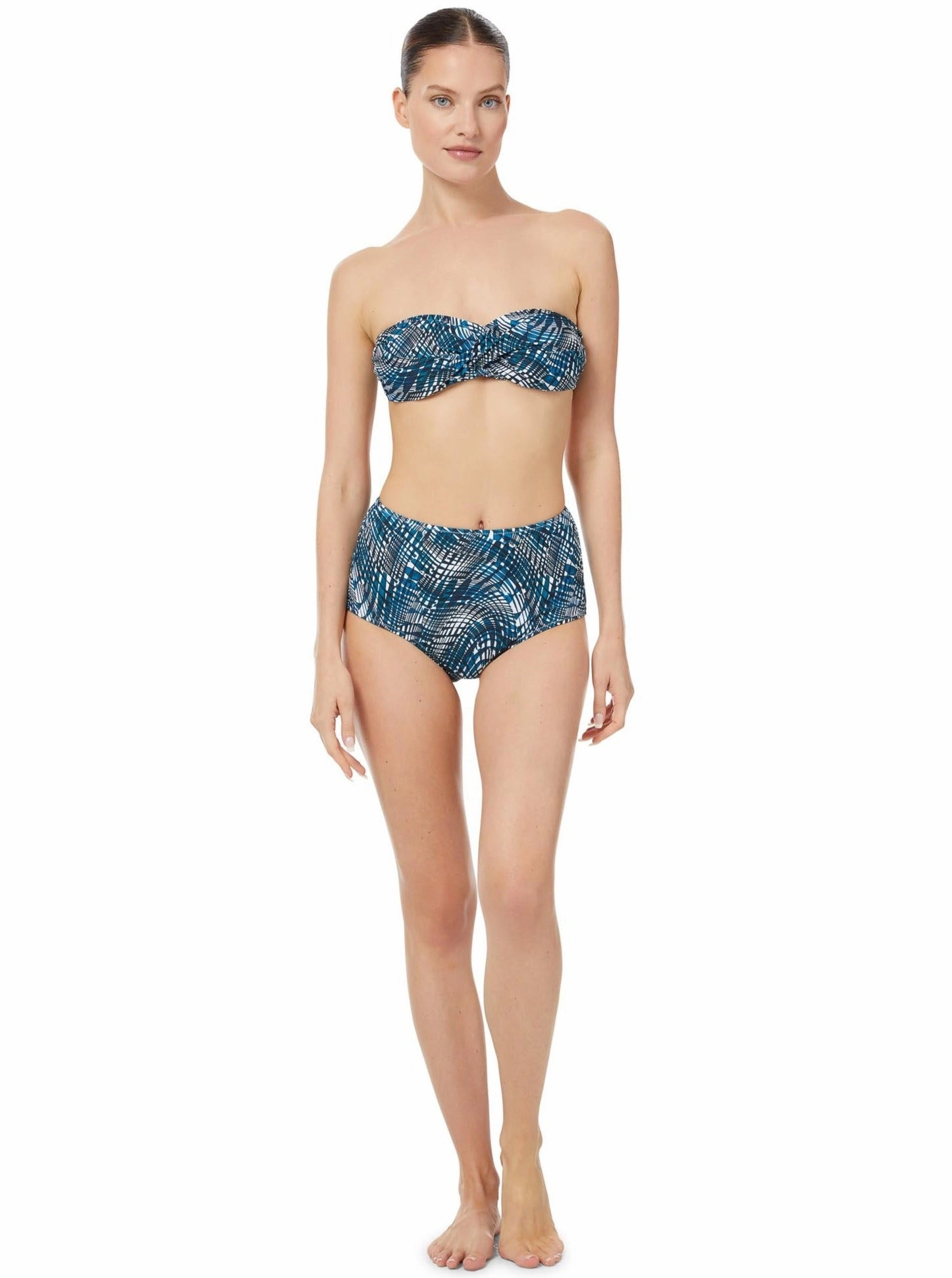 Classic High Waist Bottom Abstract Wave