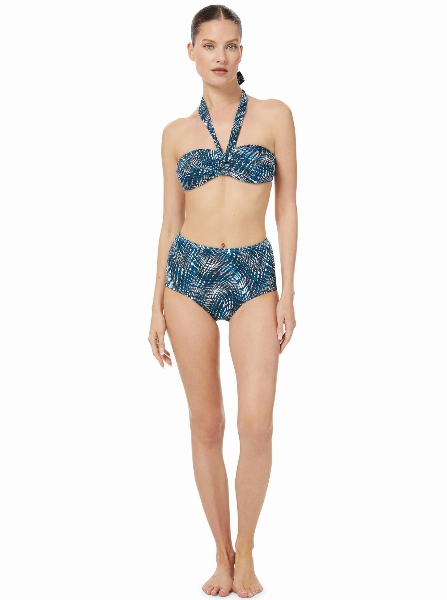 Classic High Waist Bottom Abstract Wave