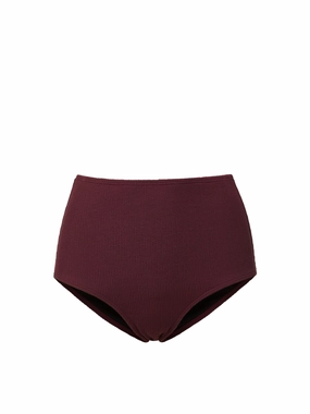 Classic High Waist Bottom Auburn Texture fashionable beach swimwear, modern womens bikinis