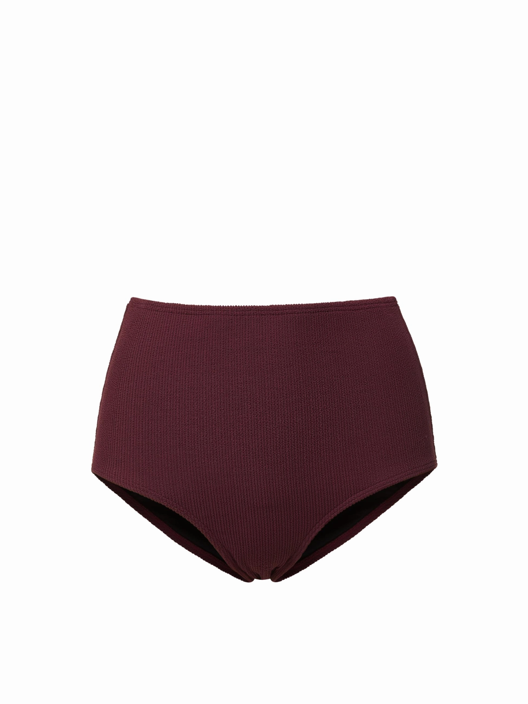 Classic High Waist Bottom Auburn Texture fashionable beach swimwear, modern womens bikinis