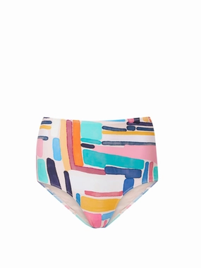 Classic High Waist Bottom Modern Art high waist swimwear women, swimsuit for women beachwear