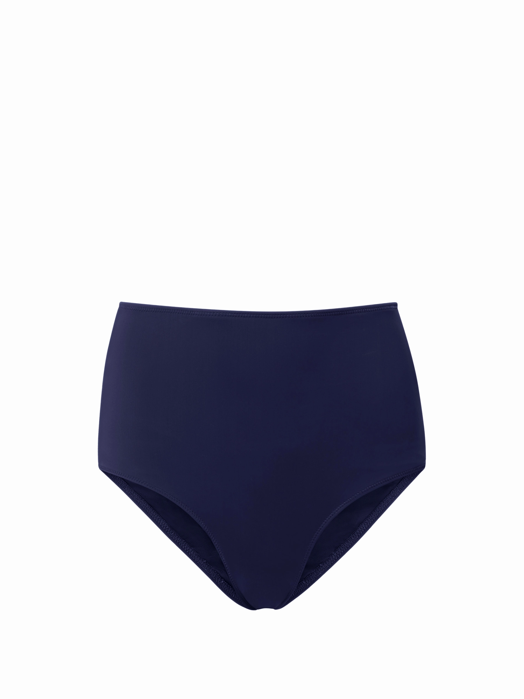 Classic High Waist Bottom Navy Satin fashionable beach swimwear, modern womens bikinis