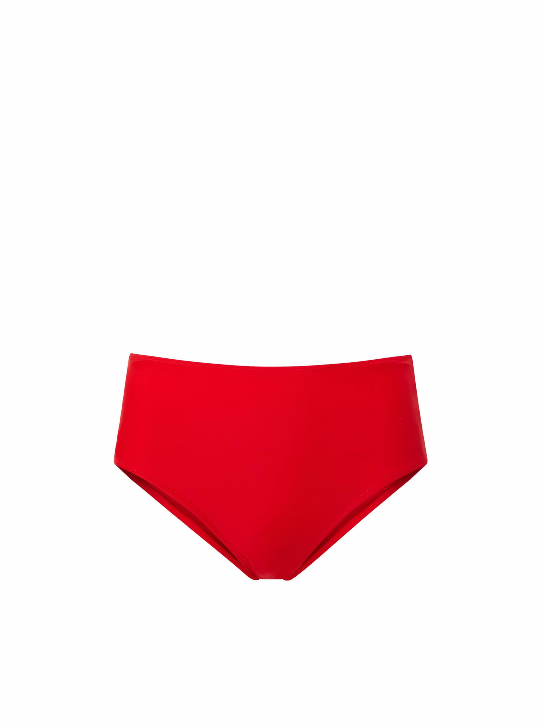 Classic Midrise Bottom Cherry Red fashionable beach swimwear, modern womens bikinis