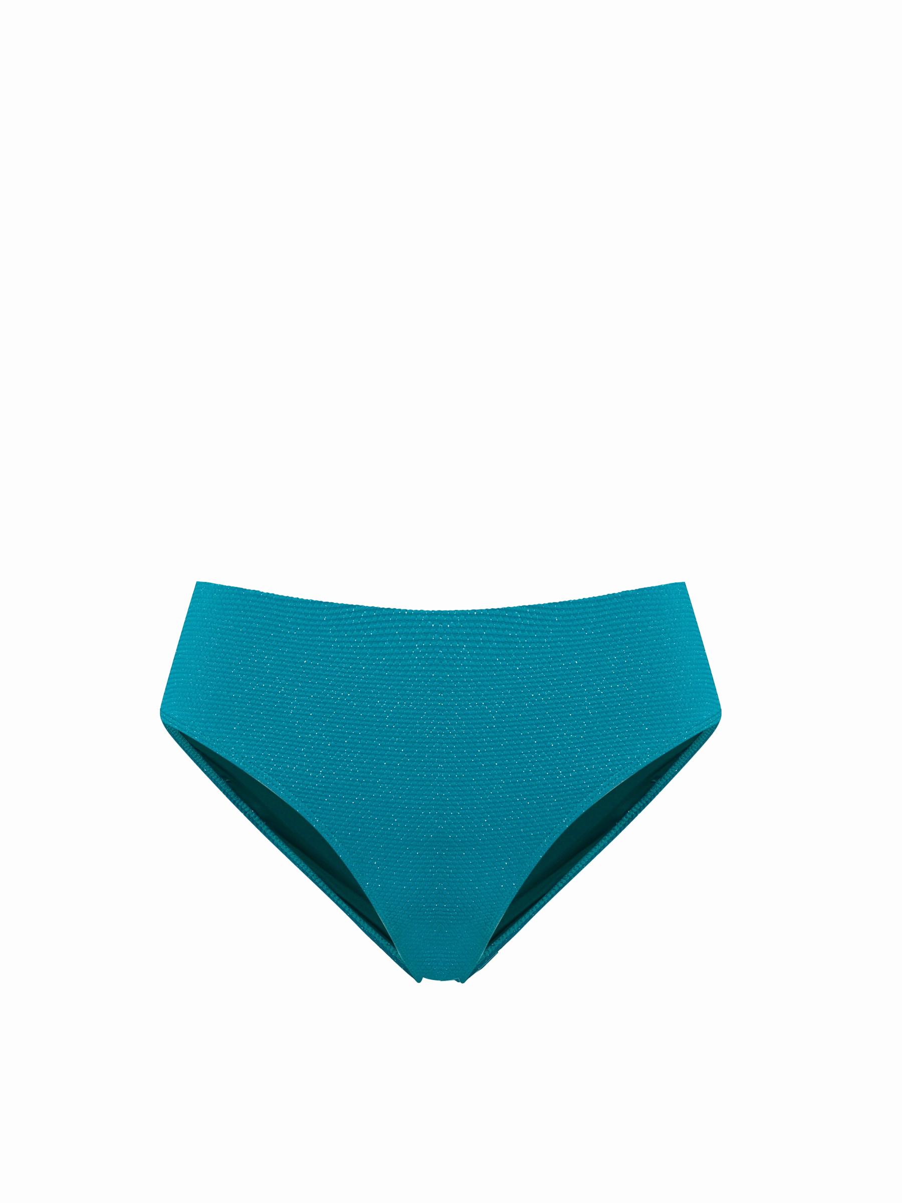 Classic Midrise Bottom In Jungle Green Metallic Pique high waist swimwear women, swimsuit for women beachwear