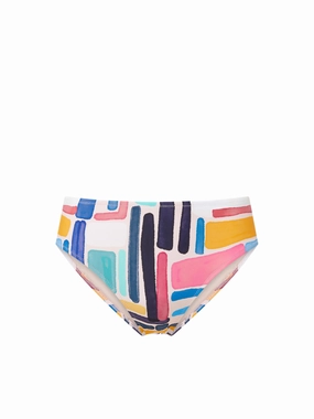 Classic Midrise Bottom Modern Art fashionable beach swimwear, modern womens bikinis