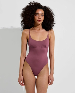 Club Suit - Desert Plum lightweight women's swimwear, chic swim outfits for beach
