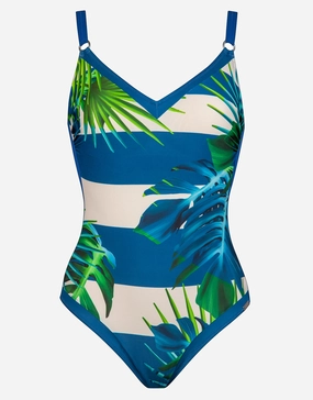 Coastal Relax Underwired Swimsuit - Caribbean Breeze womens resort swimwear, flattering one-piece swimsuits