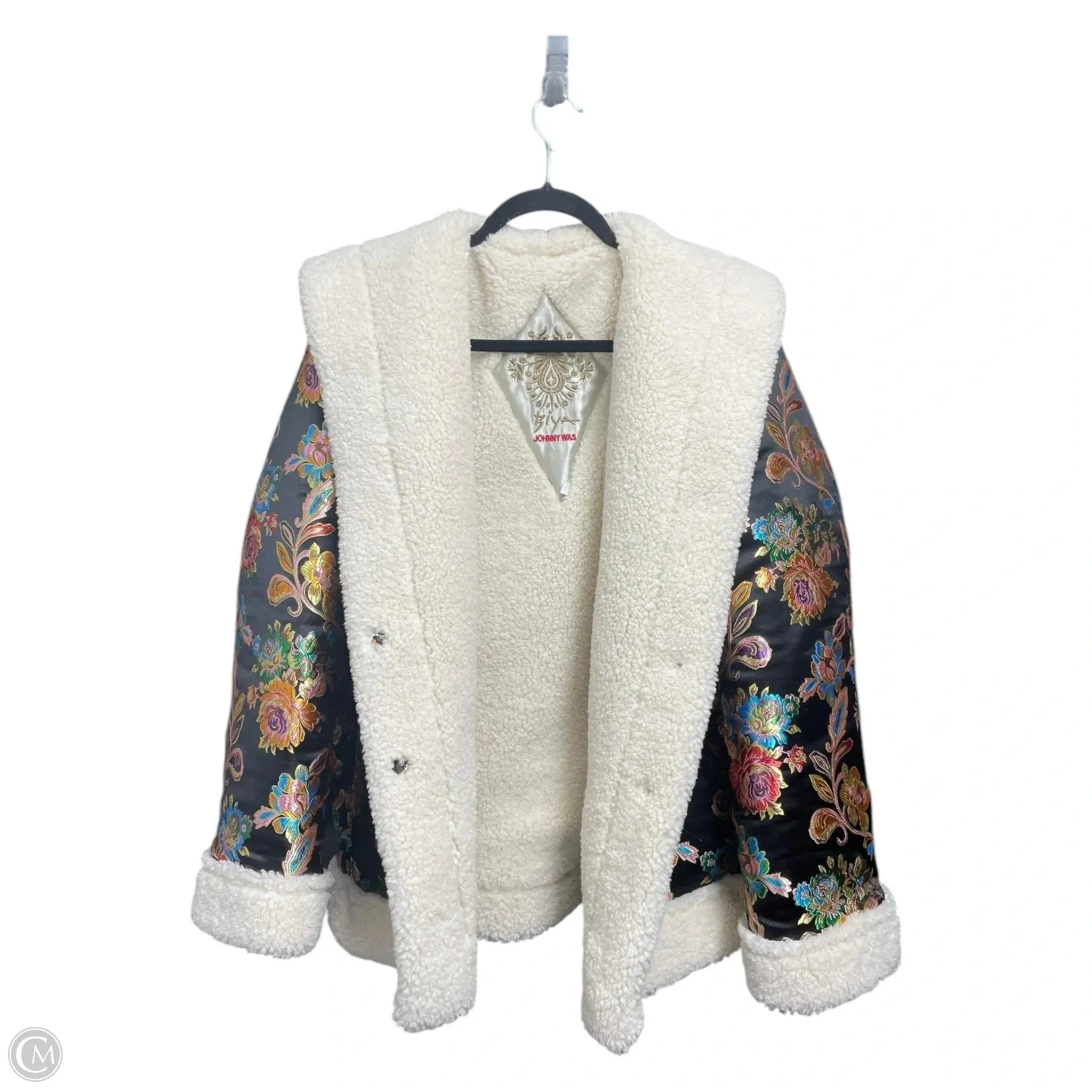 Coat Designer By Johnny Was In Rainbow Print, Size: L Johnny Was Clothing