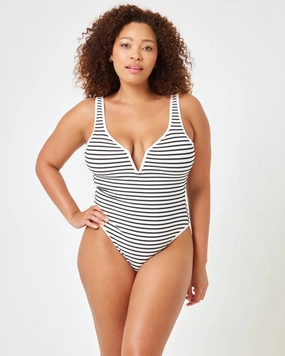 Coco One Piece Swimsuit - Sail Along Stripe timeless swimwear styles women, comfy swimwear for women