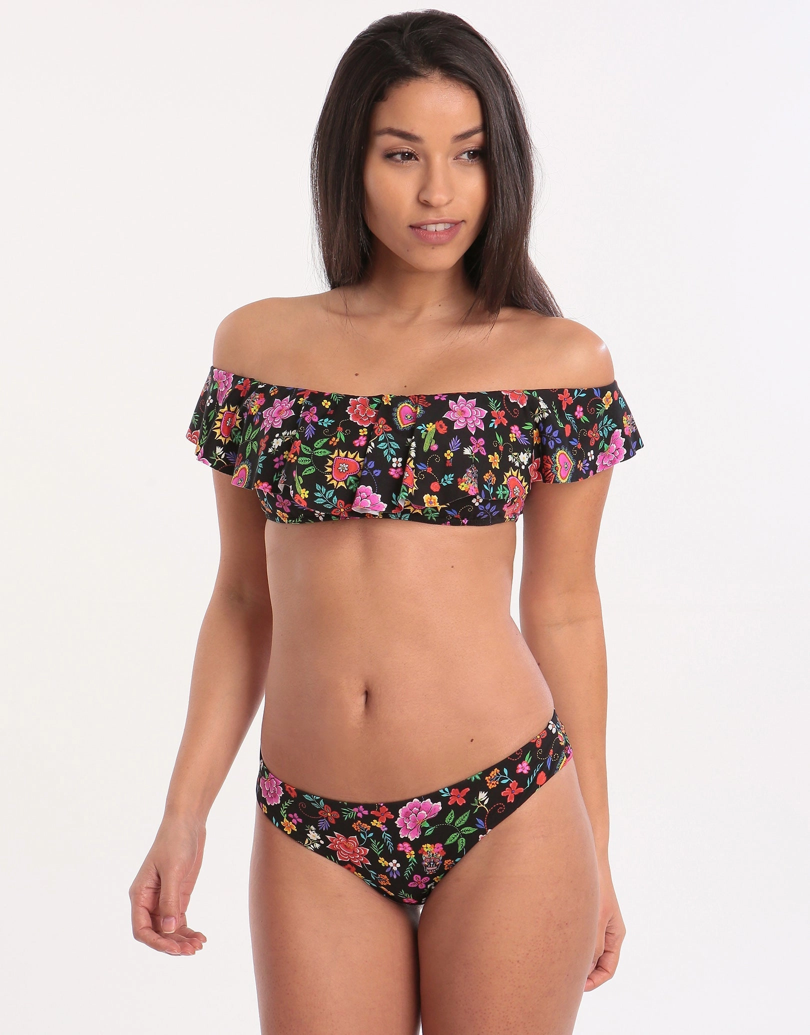 Cocobella Tolvo Off The Shoulder Bikini Top - Black