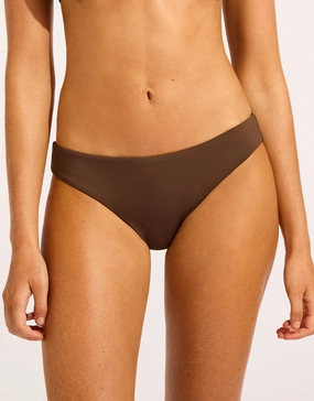 Collective Hipster Bikini Pant - Dark Chocolate adjustable swim bottoms women, flattering bikini bottoms
