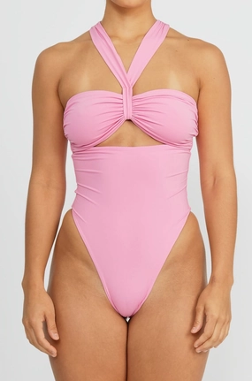 Colt One Piece - Bubblegum soft fabric swimwear women, resort swimwear for ladies