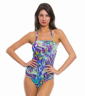 Coral Tan Through Tube Swimsuit fashionable swimwear for women, elegant womens swimwear