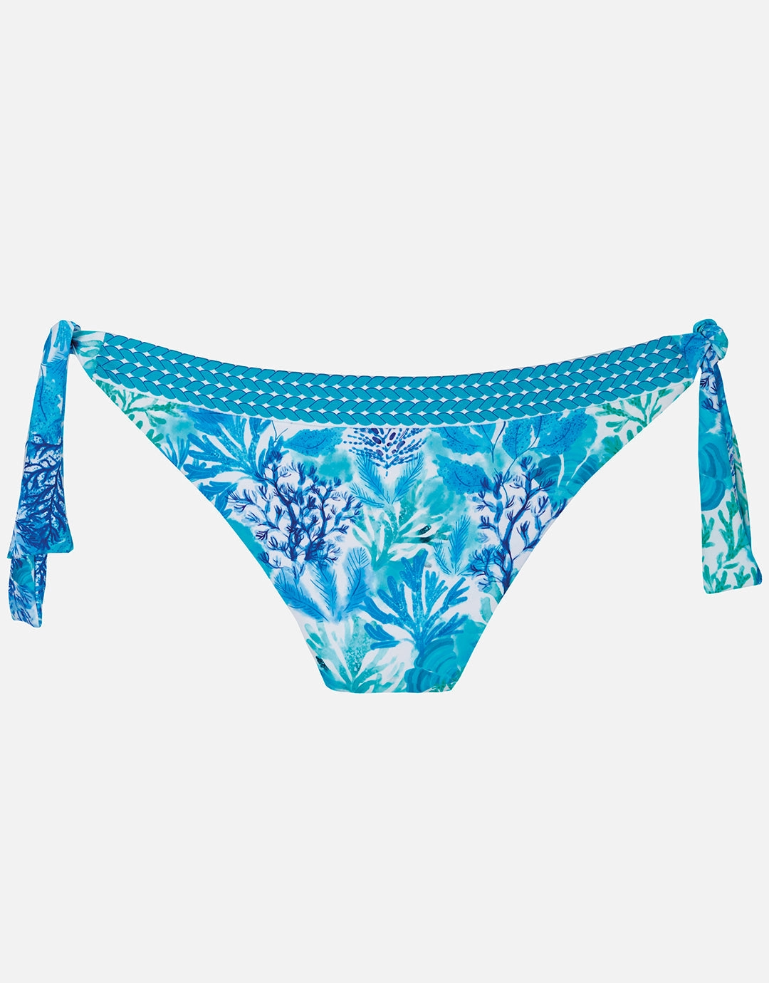 Coral Tie Side Bikini Pant - Turquoise adjustable swim bottoms women, flattering bikini bottoms