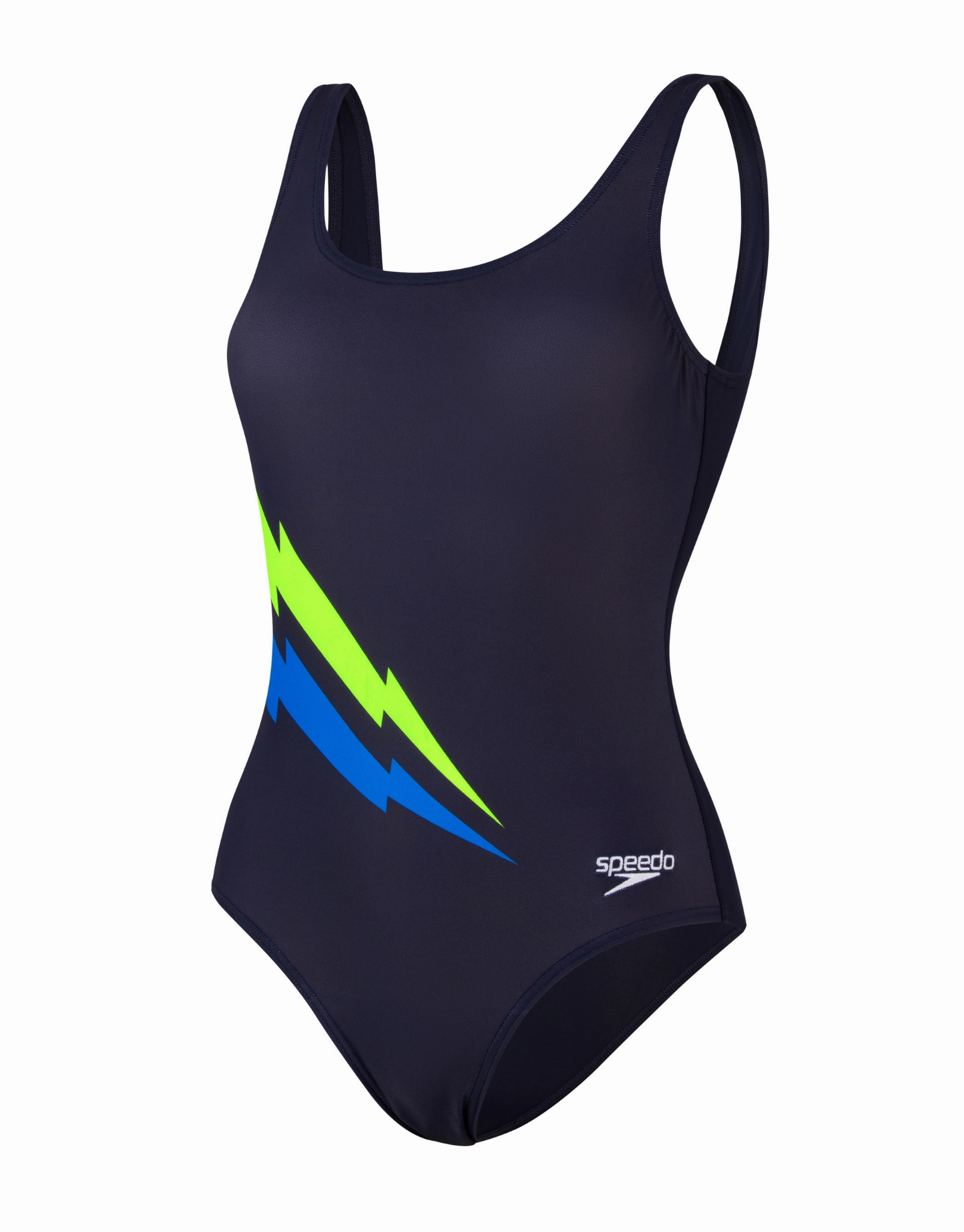 Core Placement U-Back Swimsuit - Navy/Blue/Yellow