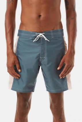 Corky Trunk In Baltic Blue/pink mens beach swimwear, quick dry mens swimsuits