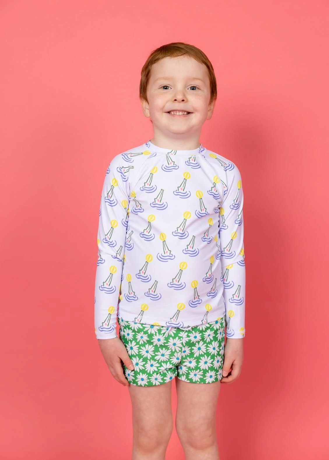 Croc | Mini Rashguard Top (Unisex) girls full coverage swimwear, kids swimwear for pool
