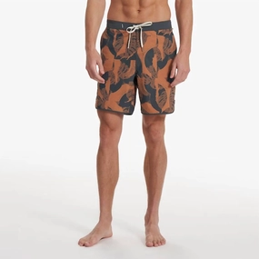 Cruise Boardshort In Palo Santo Deco mens full coverage swimwear, stylish mens swim trunks