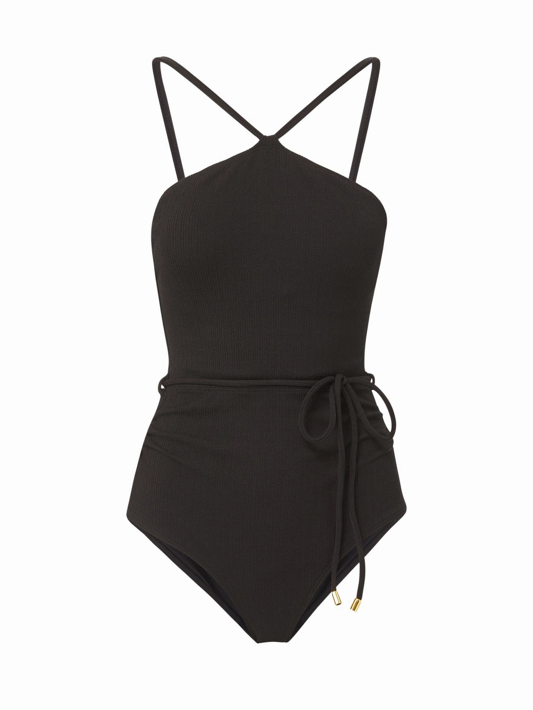 Daphne One Piece Black Texture high waist swimwear women, swimsuit for women beachwear