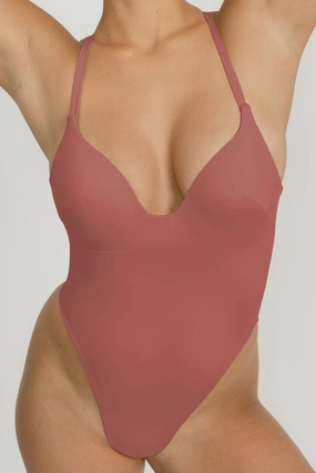 Dax One Piece - Rouge soft fabric swimwear women, resort swimwear for ladies