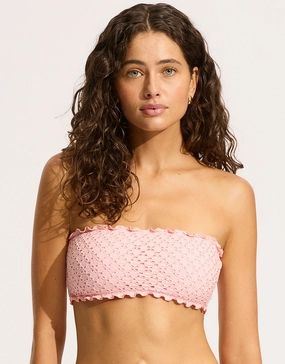 Daydreamer Tube Bikini Top - Dusty Pink full coverage swim tops, cute bikini tops