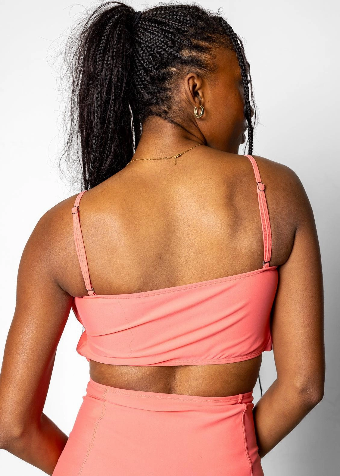 Deep Coral | Oversized Ruffle Top