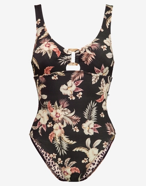 Deep Jungle Swimsuit - Dark Tropics pool-ready swimwear for women, trendy swimwear collection