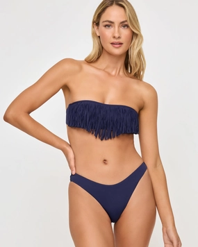 Dixie Bikini Top - Midnight Blue halter swim tops, wireless bikini tops