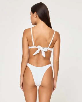 Donnie Bikini Bottom - White timeless swimwear styles women, comfy swimwear for women