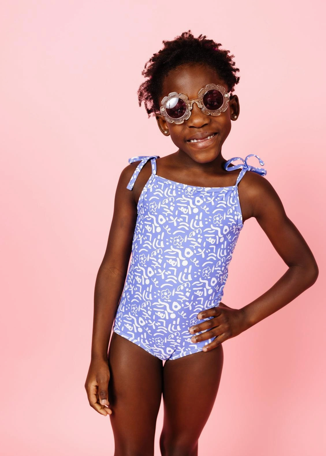 Doodles | Mini Simply One-Piece girls full coverage swimwear, kids swimwear for pool
