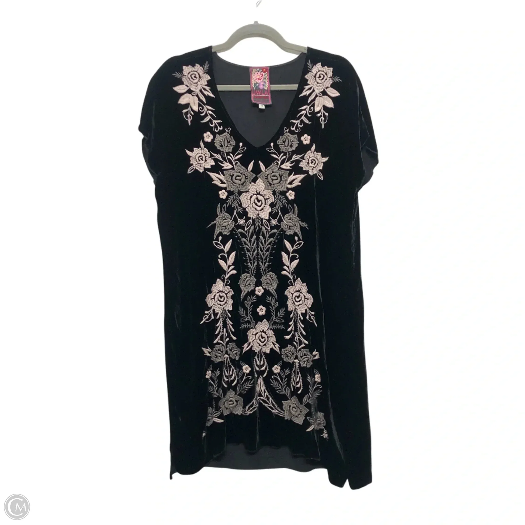 Dress Casual Short By Johnny Was In Black & Cream, Size: M Johnny Was Clothing