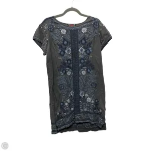 Dress Casual Short By Johnny Was In Blue & Grey, Size: M Johnny Was Clothing