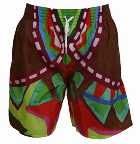 Dsquared multi Print Swim Shorts Boxer Men's Style mens full coverage swimwear, stylish mens swim trunks