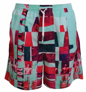 Dsquared multi Printed Swim Shorts Men's Boxer mens full coverage swimwear, stylish mens swim trunks