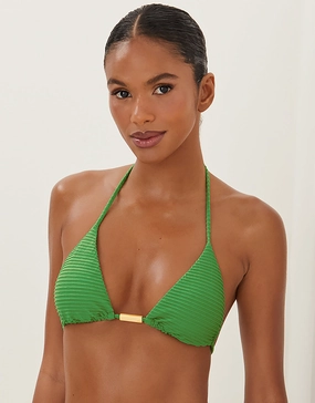 Dune Tri Bikini Top - Green full coverage swim tops, cute bikini tops