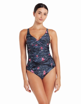 Dusk Mystery Classicback Swimsuit - Black/Grey minimalistic swimsuits women, sleek swimwear styles