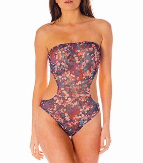 Elba Tan Through Cut Out Swimsuit fashionable swimwear for women, elegant womens swimwear