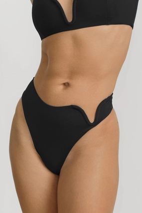 Eliza Bottom - Black soft fabric swimwear women, resort swimwear for ladies