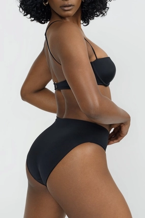 Eliza Full Coverage Bottom - Black soft fabric swimwear women, resort swimwear for ladies