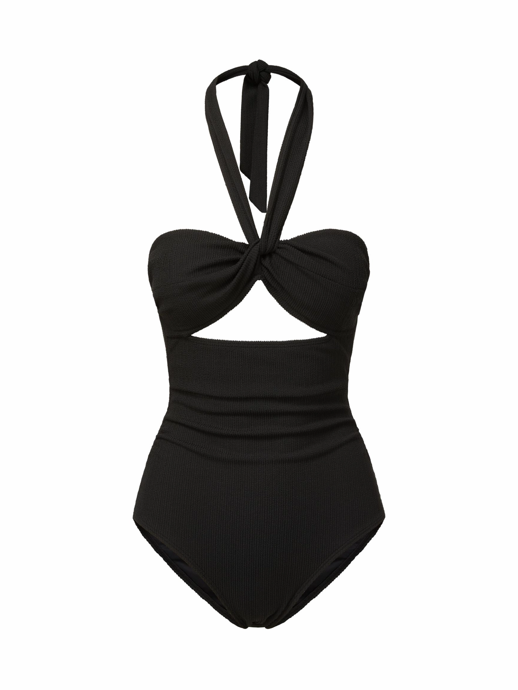 Ella One Piece Black Texture fashionable beach swimwear, modern womens bikinis
