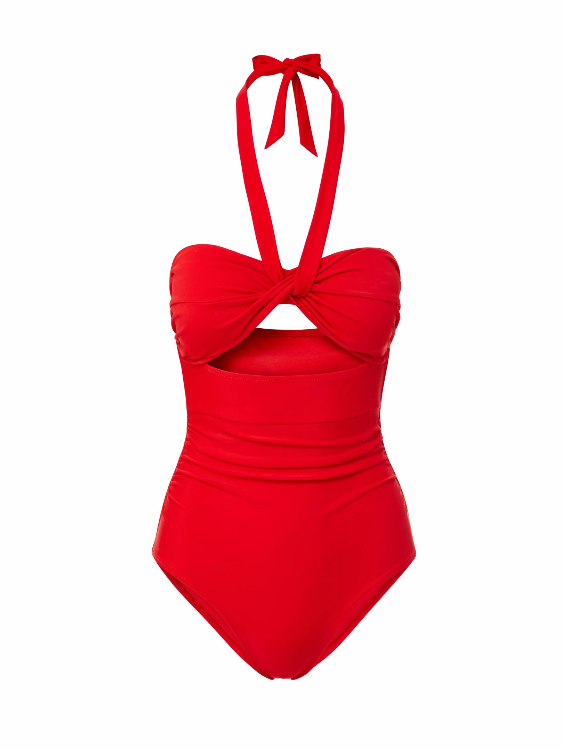 Ella One Piece Cherry Red high waist swimwear women, swimsuit for women beachwear