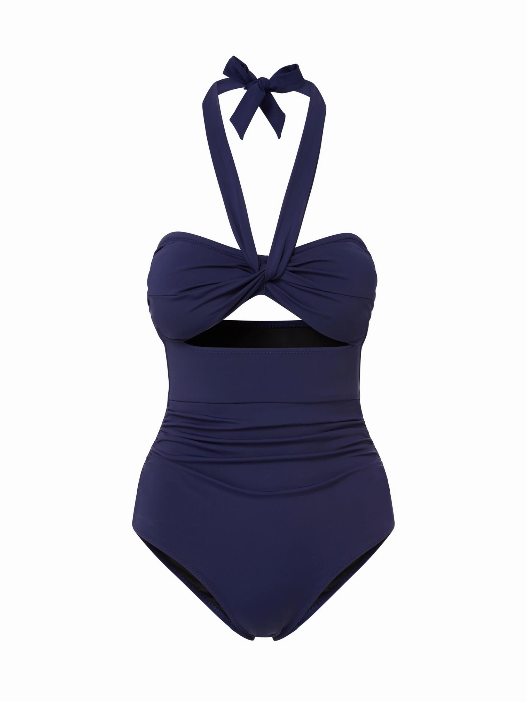 Ella One Piece Navy Satin high waist swimwear women, swimsuit for women beachwear