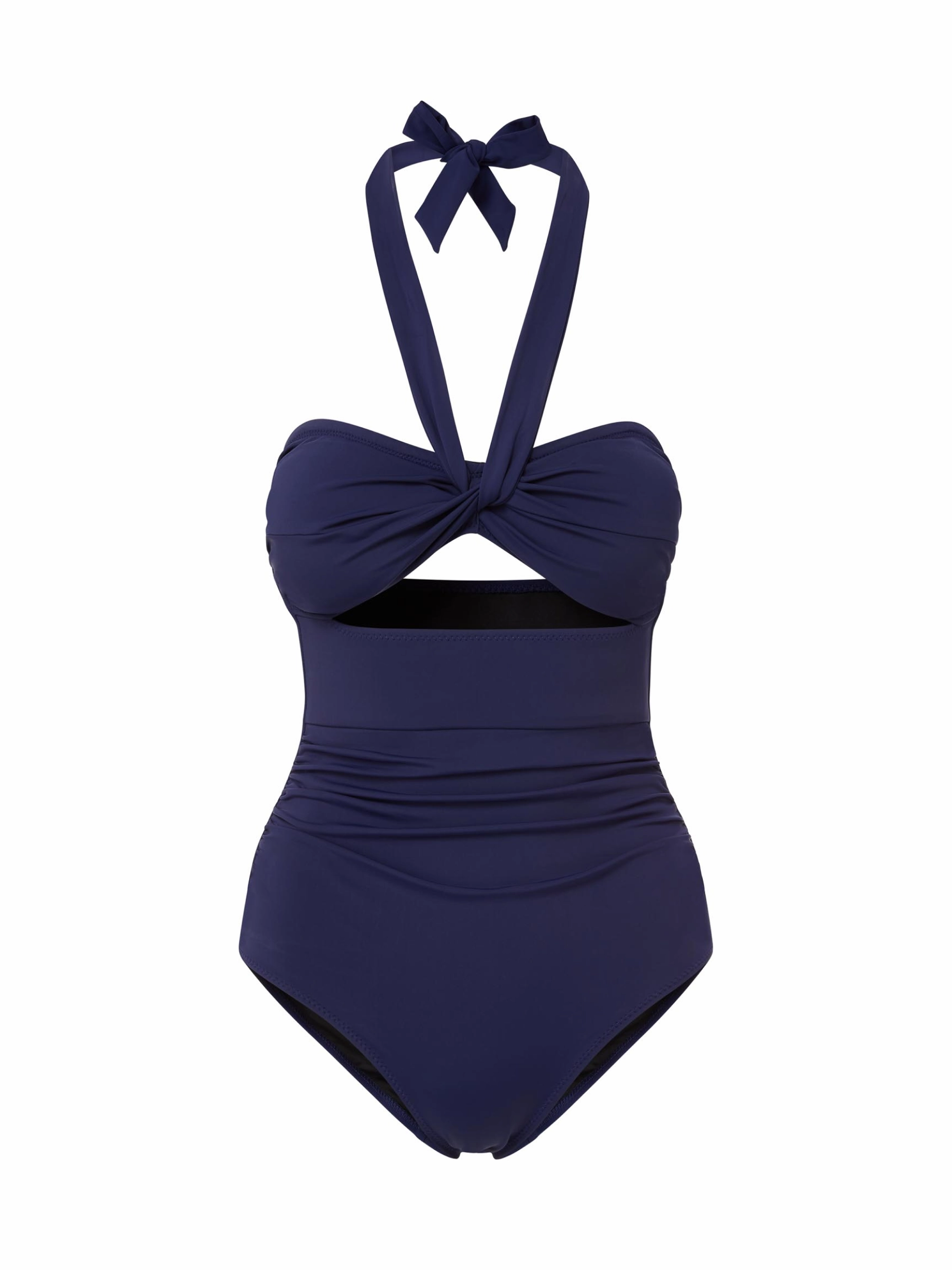 Ella One Piece Navy Satin fashionable beach swimwear, modern womens bikinis