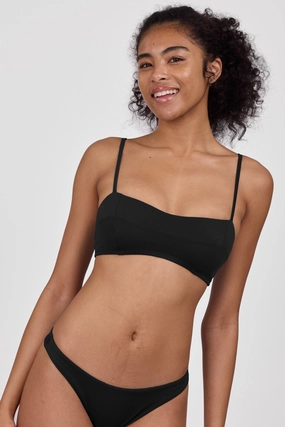 Ellen Bikini Top - Black all purpose swimwear, comfortable swimwear for everyone